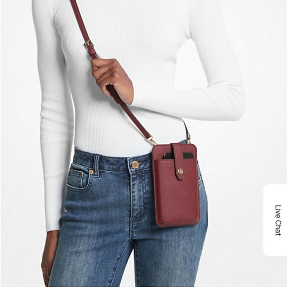 NIB MK Leather Smartphone Crossbody Bag multiple colors